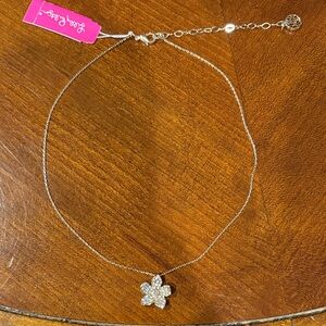 Lilly Pulitzer Gold Metallic Beach Club Blooms Necklace with Gift Pouch NWT